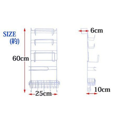 予約 キッチングッズ 冷蔵庫横ハンガー ラック キッチン収納 冷蔵庫横 省スペース 調理器具収納 壁掛けラック キッチンペーパーホルダー キッチンツール収納 スパイスラック タオルハンガー 多機能 便利グッズ 　cw-a-3366
