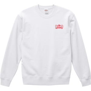 ROOM9ロゴスウェット 白