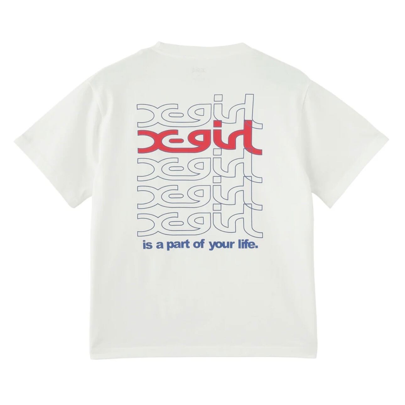 【X-girl】REPEAT MILLS LOGO S/S TEE / WHITE【エックスガール】