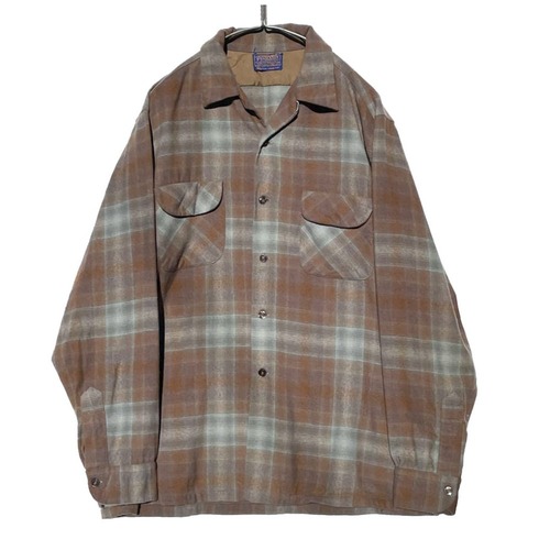 Pendleton [PENDLETON] vintage open collar wool shirt [1960s-] Vintage Wool Shirt