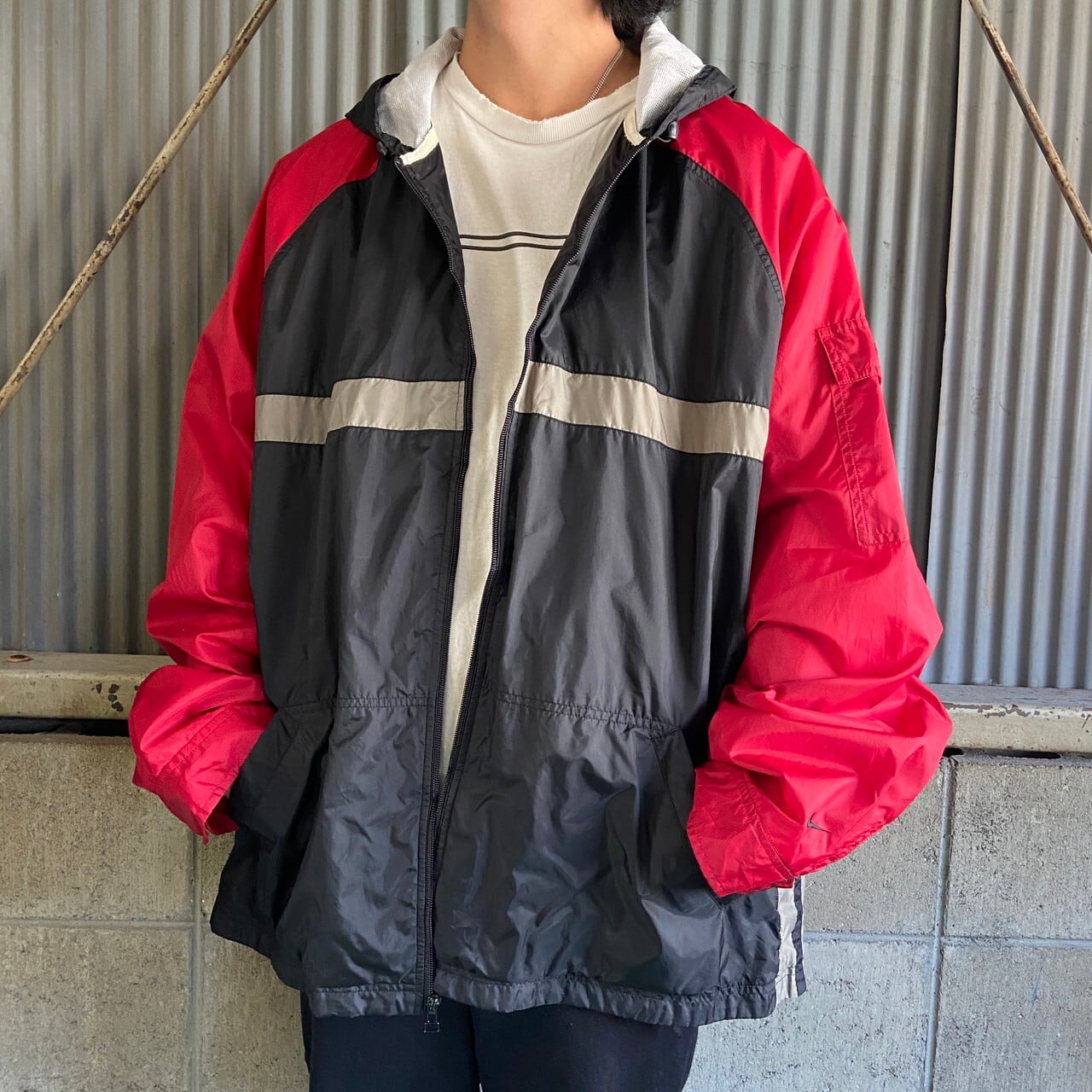 ビッグサイズ 00年代 NIKE ナイキ ナイロンジャケット メンズ2XL 古着