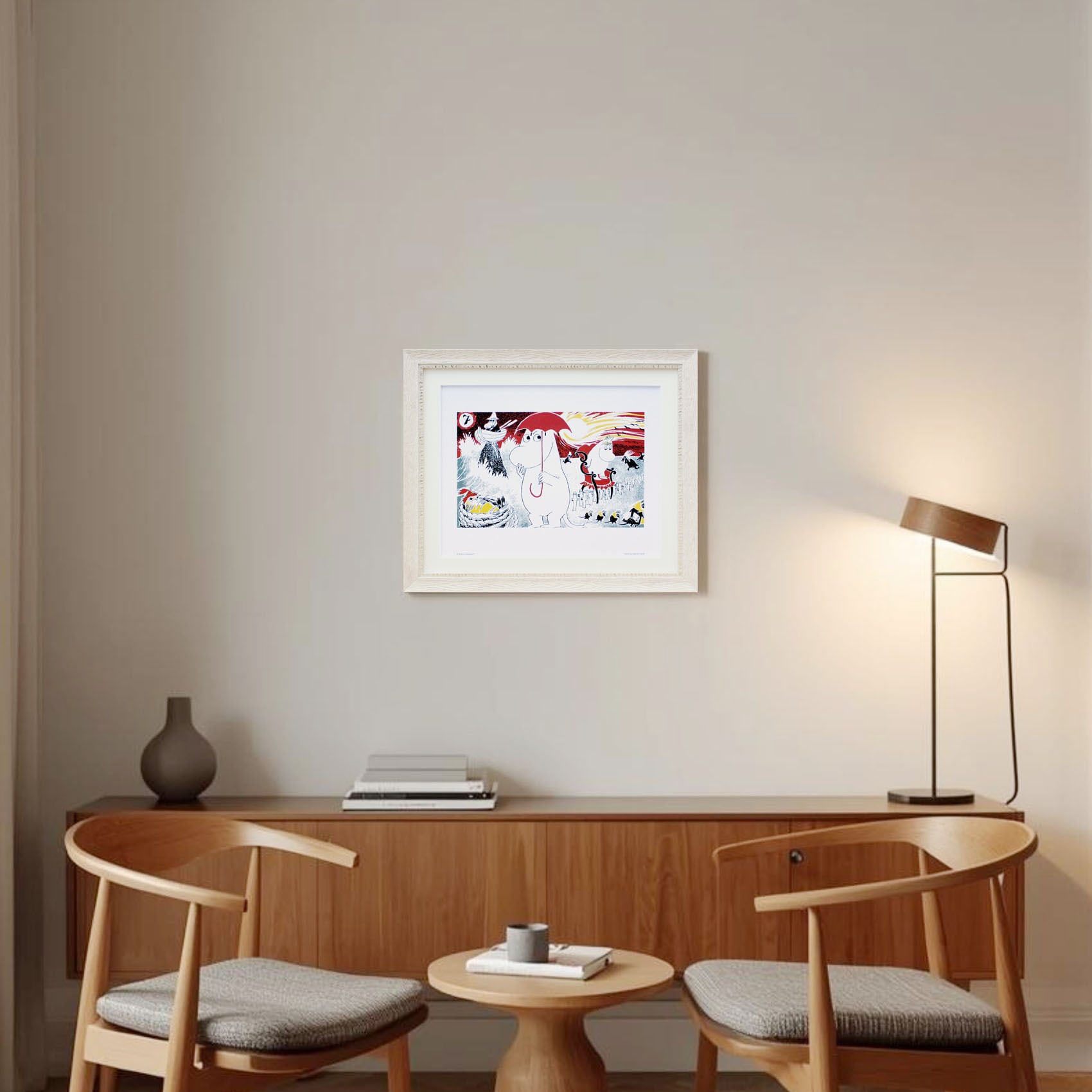 ムーミン 北欧 Putinki「ムーミントロール 7」送料無料 フレーム選択可能 展示用フック付アートポスター 絵画 インテリア アート