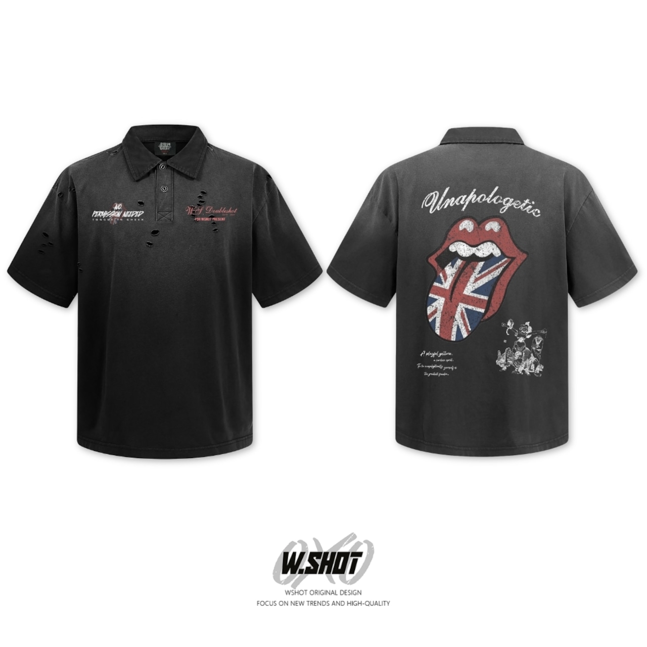 WSHOT Original Vintage Rock Graphic Polo WS165