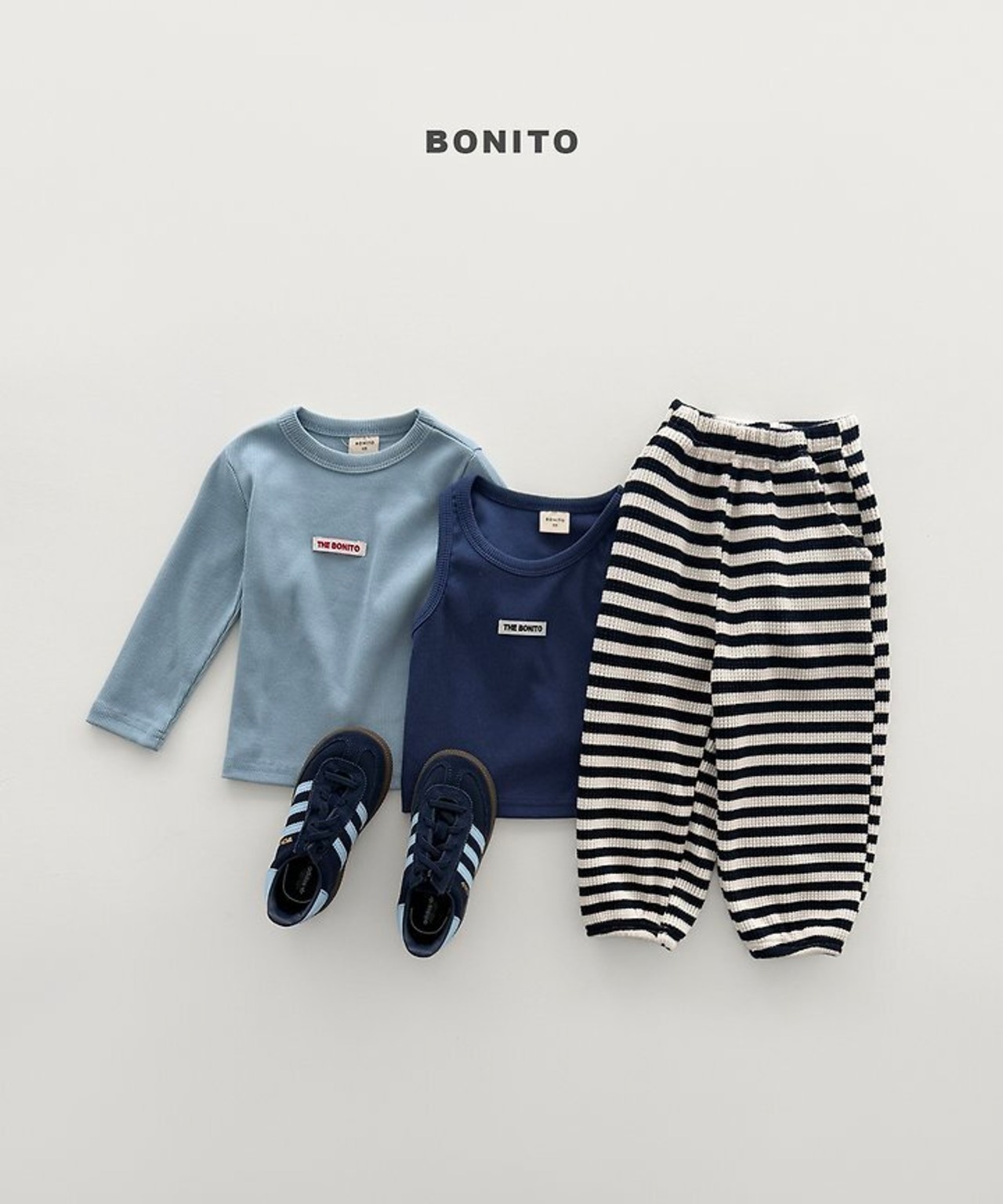 【取寄/韓国直送】BONITO 26/AT ワッフルストライプパンツ|夏服|韓国子供服