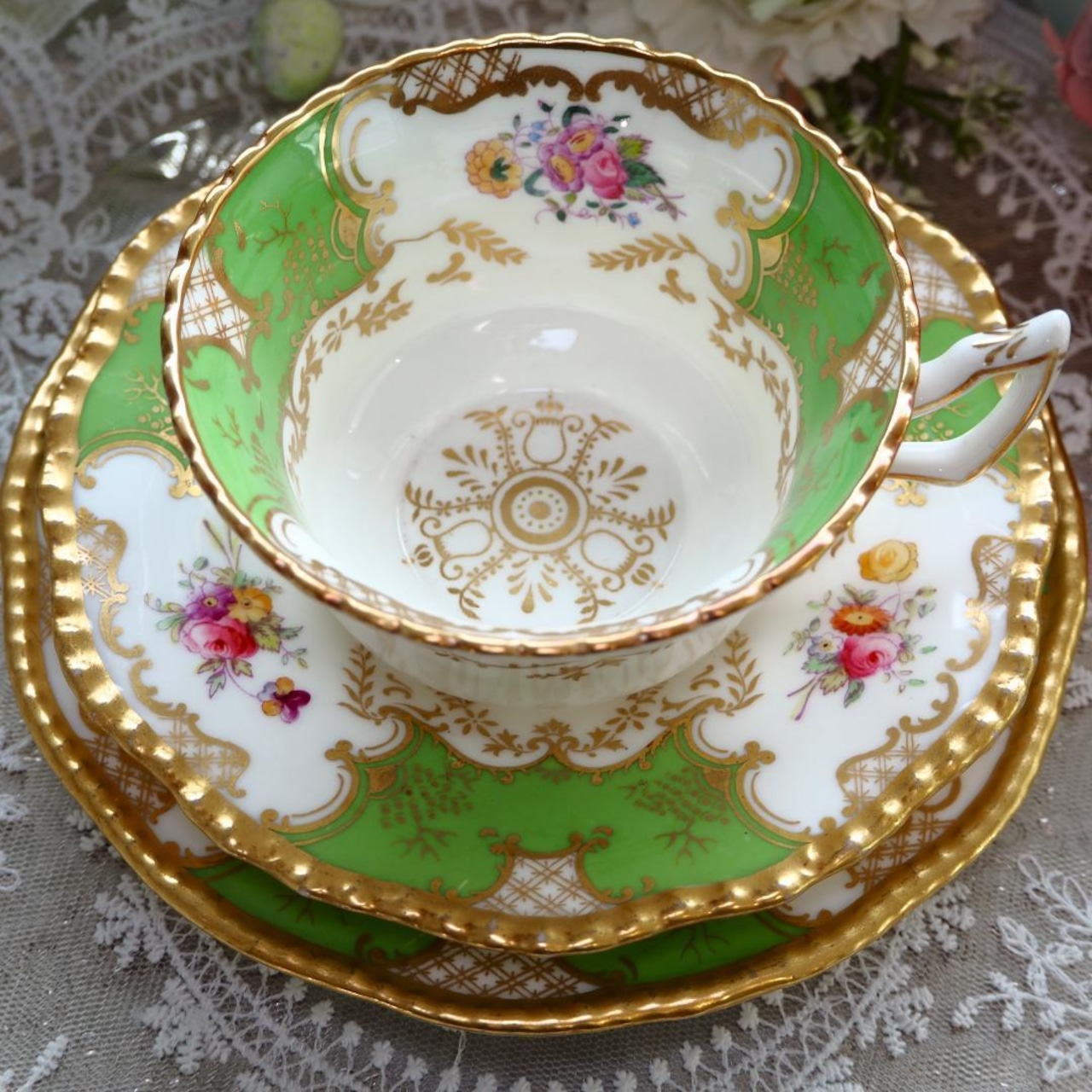 極美品 希少 コールポート バットウィング グリーン トリオA カップ 