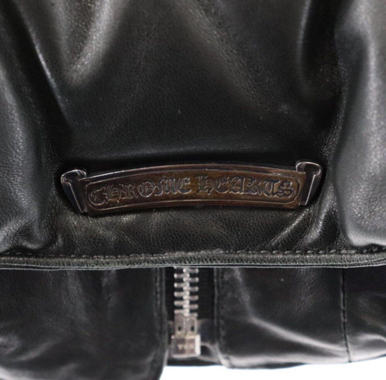 CHROME HEARTS クロムハーツ ファーフード オールレザー ダウン