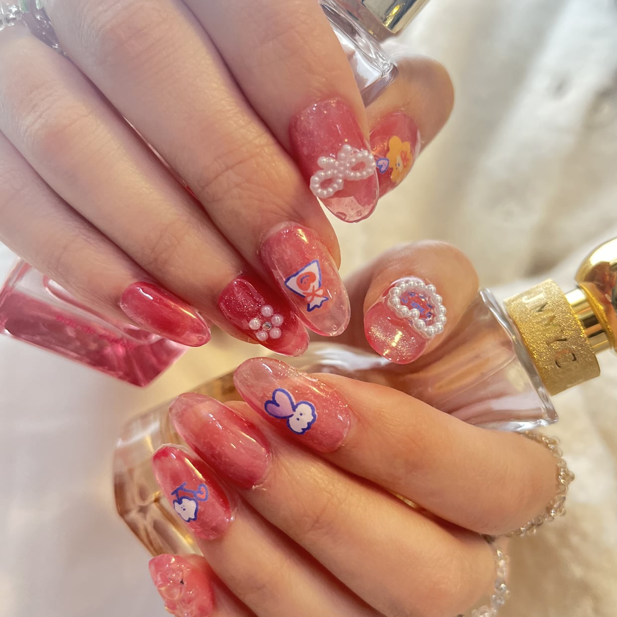 もくもくちゃんのネイルシール その4 / ハートがいっぱい (MK-459