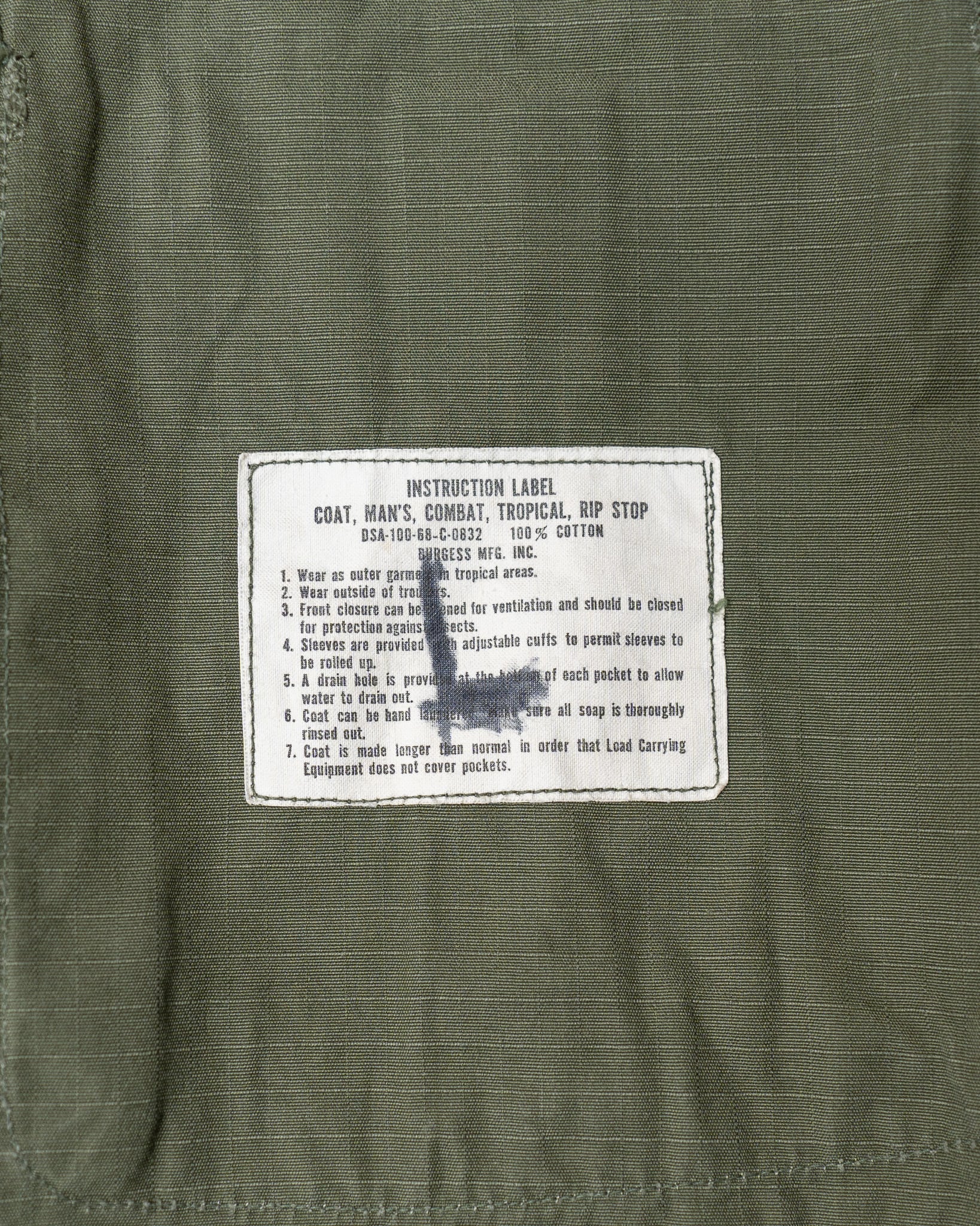 S-R】U.S.Army 60's Jungle Fatigue Jacket 4th OG-107 