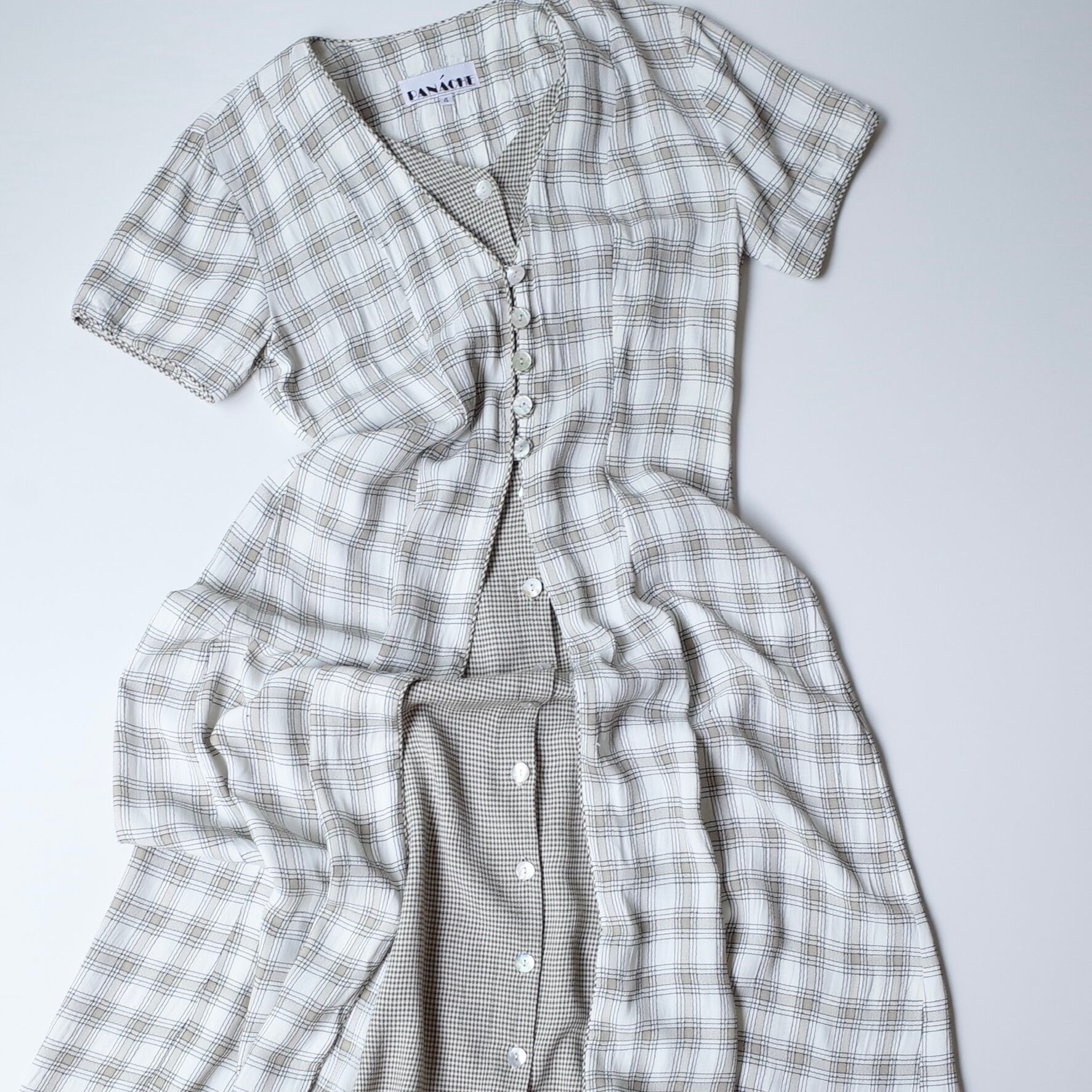 PANACHE checked long dress