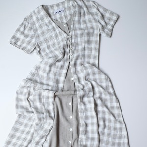 PANACHE checked long dress