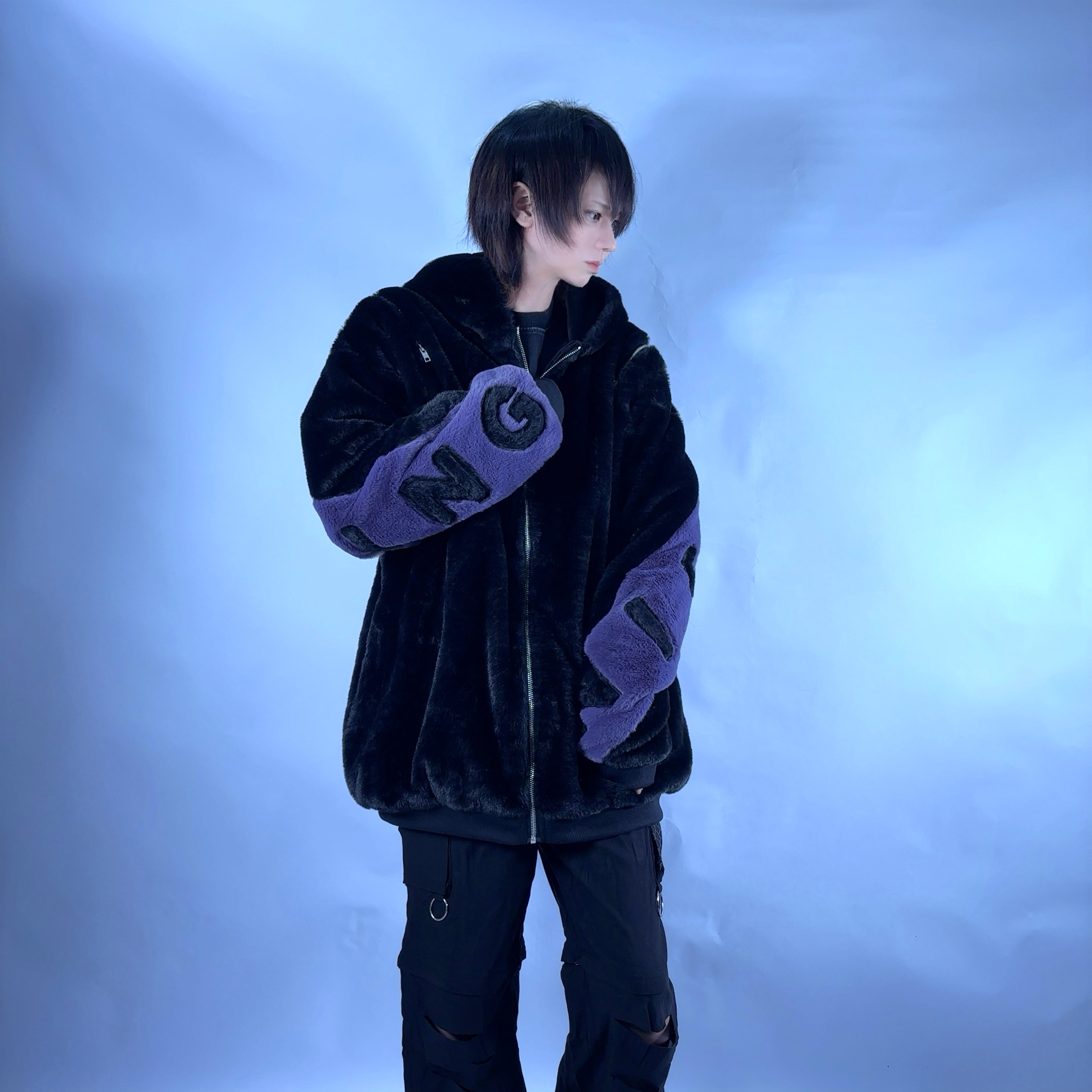 超ふわもこ2WAY OFF-SHOULDER TWO-TONE ZIP OUTER【内側防寒フリース