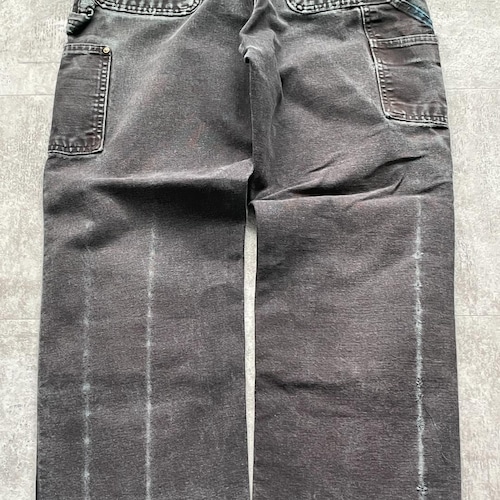 00s USA製 ブラック ダブルニー Carhartt B01 BLK w30 詳細写真17