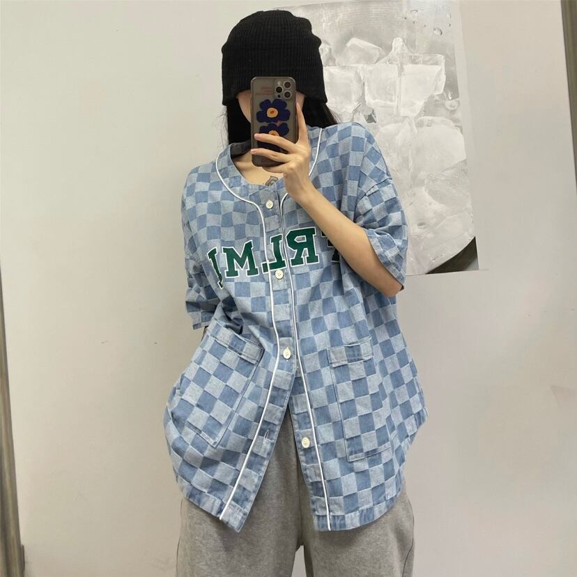 サマーカジュアルカーディガンシャツ プリント 夏物 ケッペル19686842349