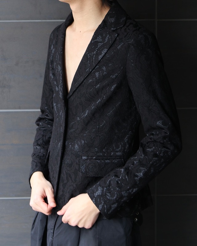 Lace design single tailored jacket