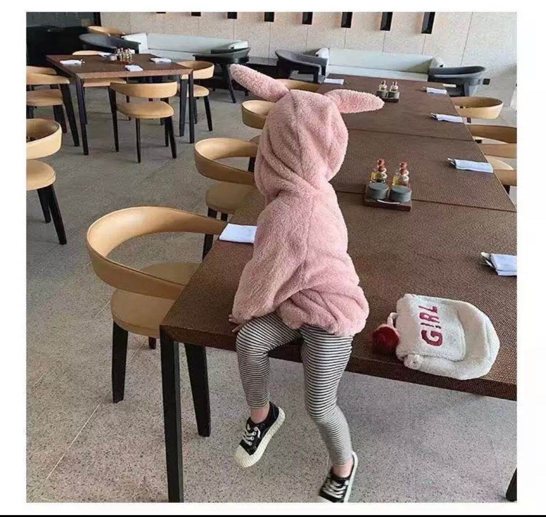 ふわもこうさぎフーディー 》》》》》》》》》》》》キッズファッション フーディー 女の子 うさぎ もこもこ 海外子供服 韓国 インポート プチプラ 女の子