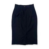 RALPH LAUREN ラルフローレン ウール タイトスカート 7/ネイビー/インパクト21/vintage