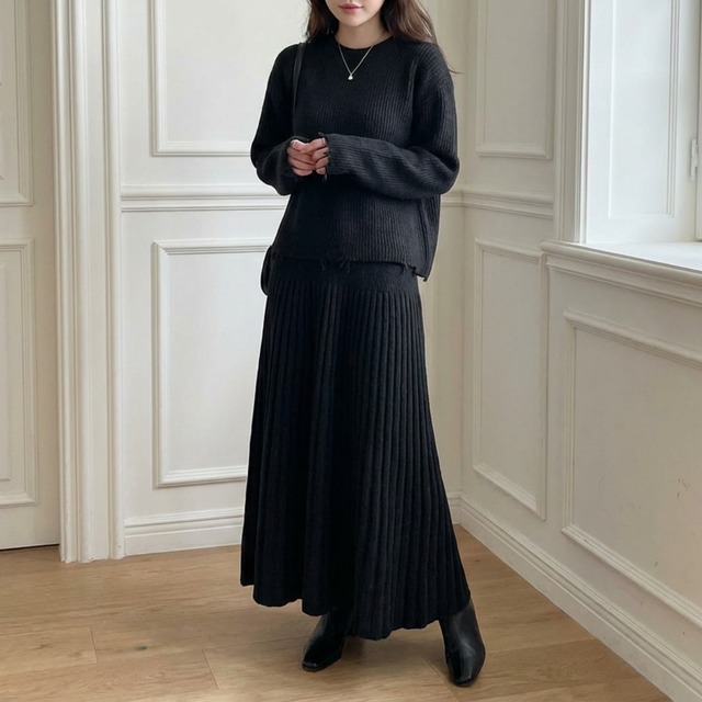 ＜セットアップ＞Vintage Crash Rib-Knit Set-Up　ch0310