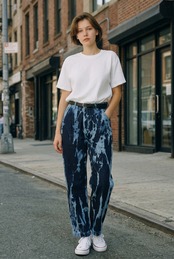 【1着限定販売】ブリーチタイダイデニムパンツ 氷柱 Tsurara