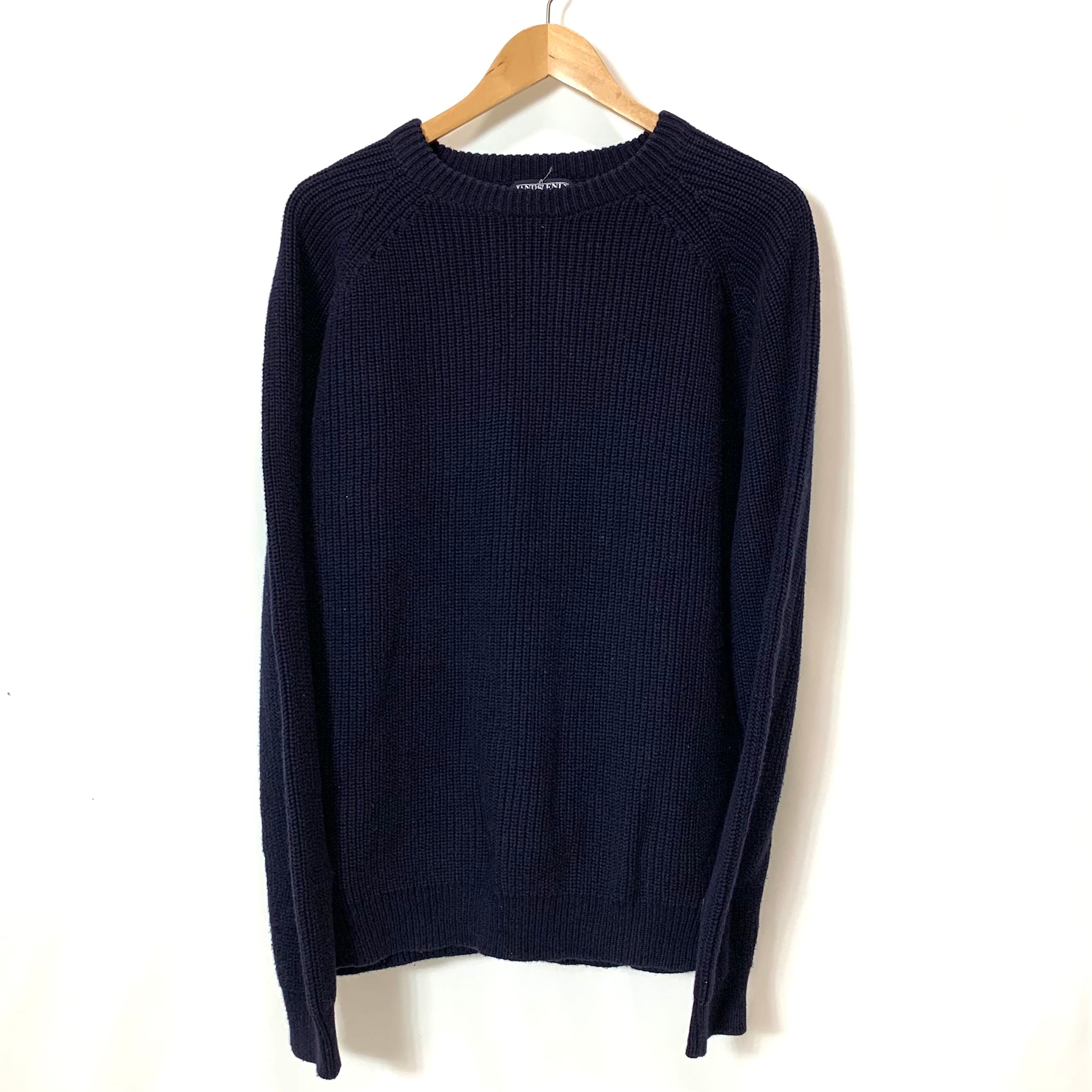 vintage old 90s LANDS END cotton knit cotton sweater MADE IN USA ランズエンド  コットンニット コットンセーター アメリカ製 ネイビー メンズ レディース ビンテージ ヴィンテージ