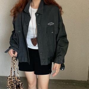 embroidered logo over jacket J00019