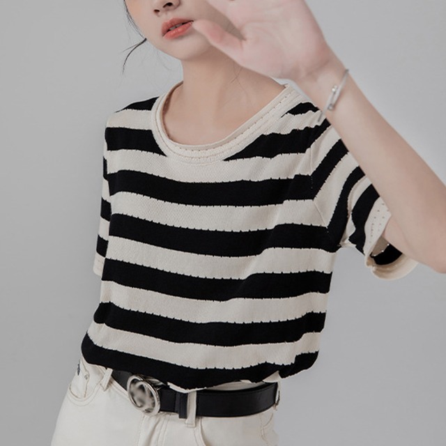 ストライプデザインTee K0071