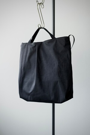 High Density Milcloth / Tuck Tote (BLACK)
