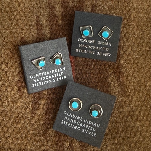 Navajo ターコイズ シルバー ピアス