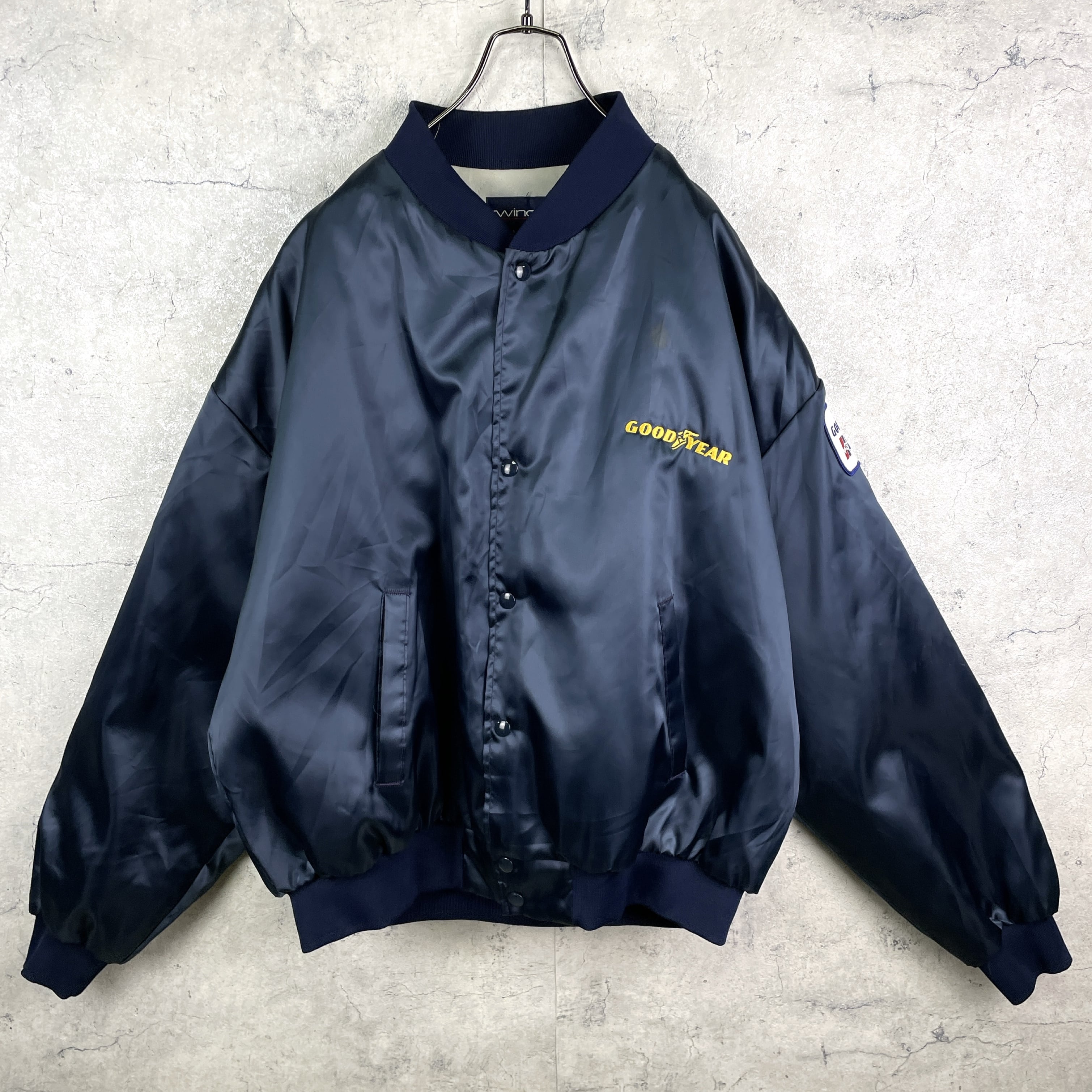 90's USA製 swingster GOODYEAR スタジャン 刺繍ロゴ