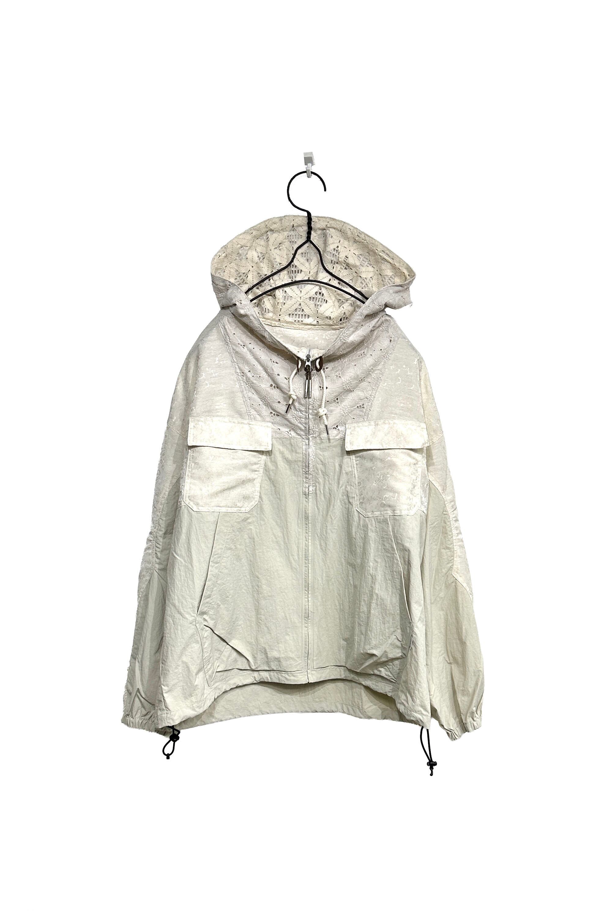 elephant TRIBAL fabrics/FLOWER JACQUARD MOUNTAIN PARKA OFF WHITE