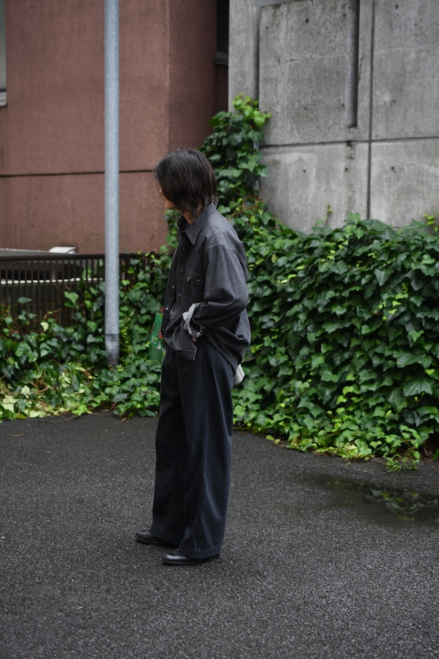 BISOWN / SZ BOIL COTTON SMOCK SHIRTS (TOP GRAY CHECK )