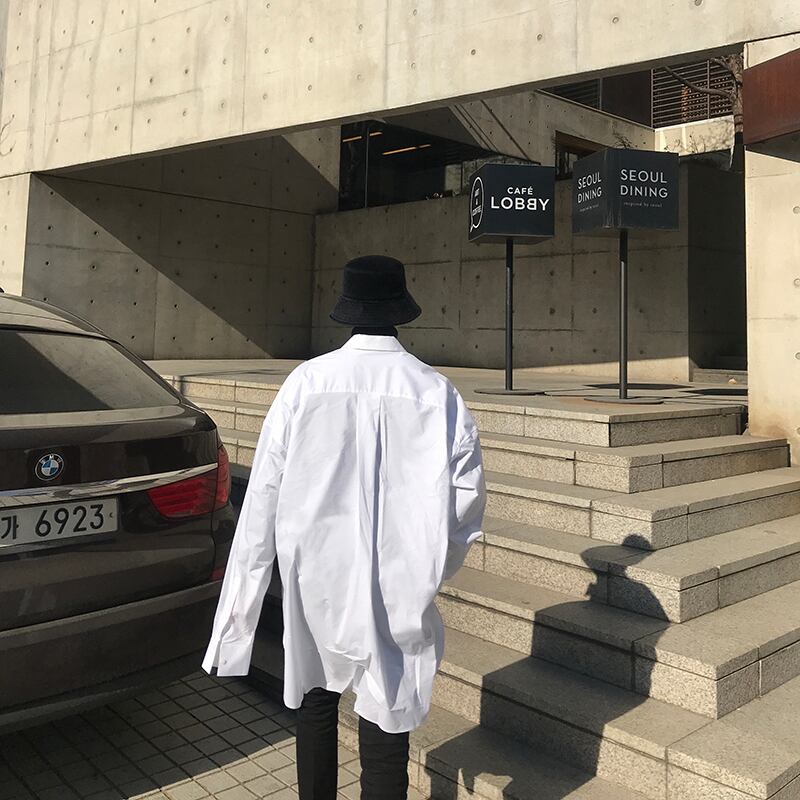 全1色 シャツ トップス 無地 カジュアル 長袖 おしゃれ