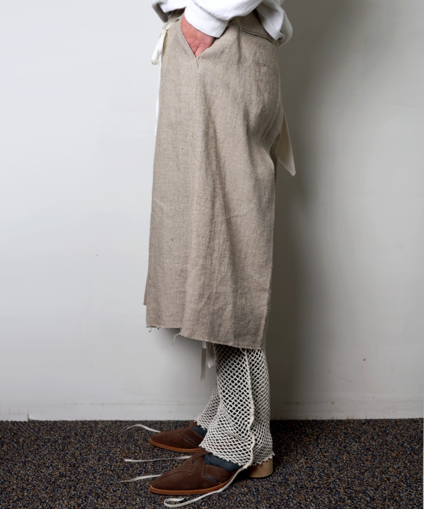 Midorikawa / MID26SS-PT02 CROPPED CULOTTES PANTS (IVORY