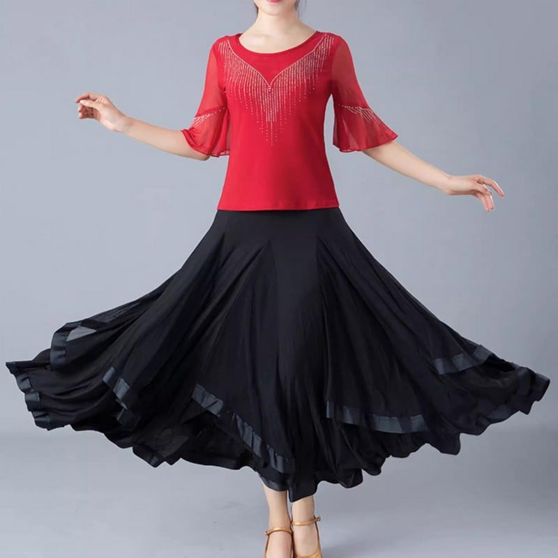 ティアードデザイン スイング ドレススカート ds0343