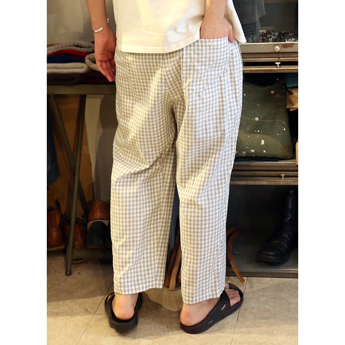 Porter Classic HEATHER GINGHAM CHECK PEACE PANTS ポーター
