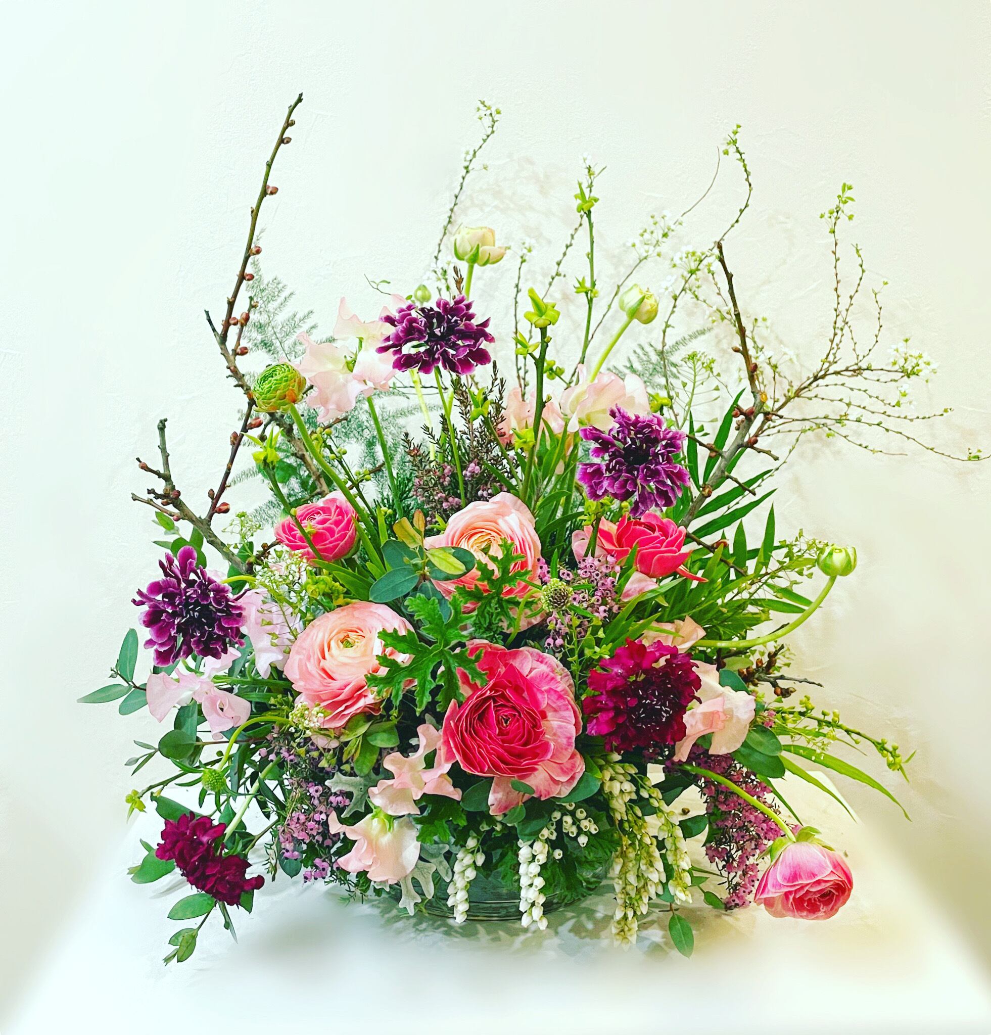 カラフルな小花リース(造花) | アトリエユーカリ(Yang.florist)