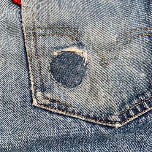 70's Levi's リーバイス 517 66前期 ブーツカットデニム 刻印2 バック