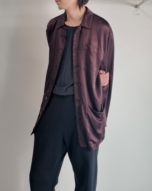 【DRIES VAN NOTEN】over silhouette satin jacket