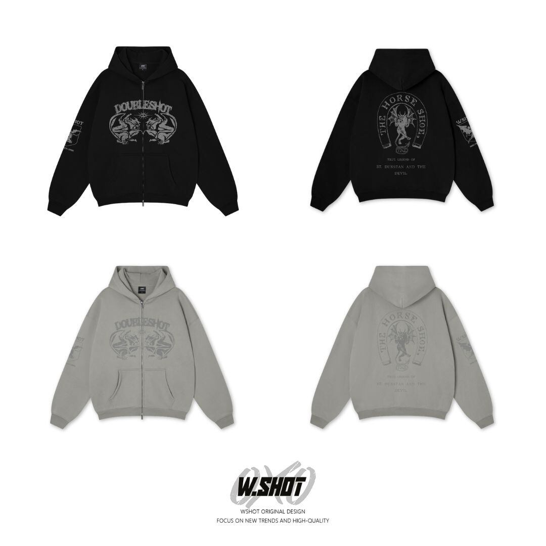 WSHOT Original Horseshoe Devil Zip Hoodie WS136 | wshot