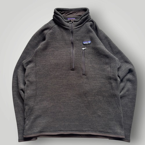 【2014年製】Patagonia 1/4ジップ ベターセーター ハーフジップ メンズ L チャコールグレー ブラウン フリース アウトドア パタゴニア 正規