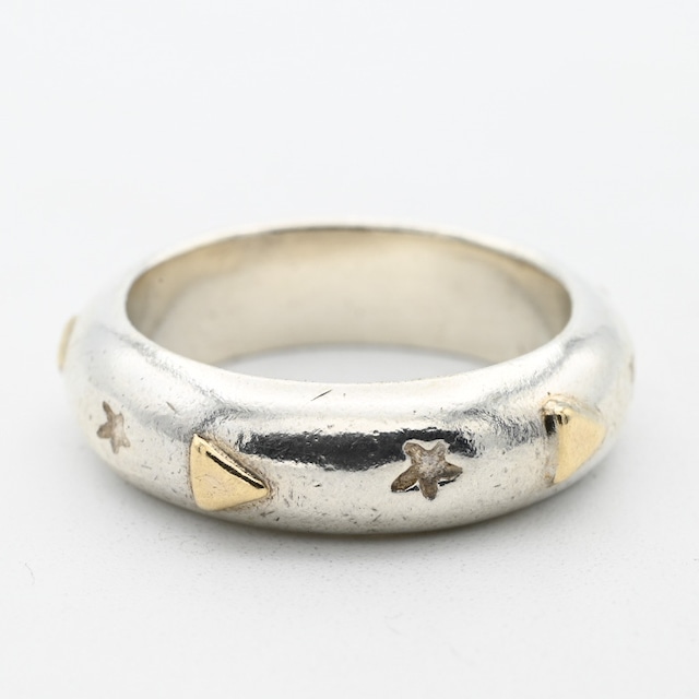 12K Gold Accent Round Band Ring #15.0 / Denmark