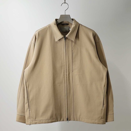 CURLY&Co./KNIT CHINO-CLOTH ZIP-UP BLOUSON