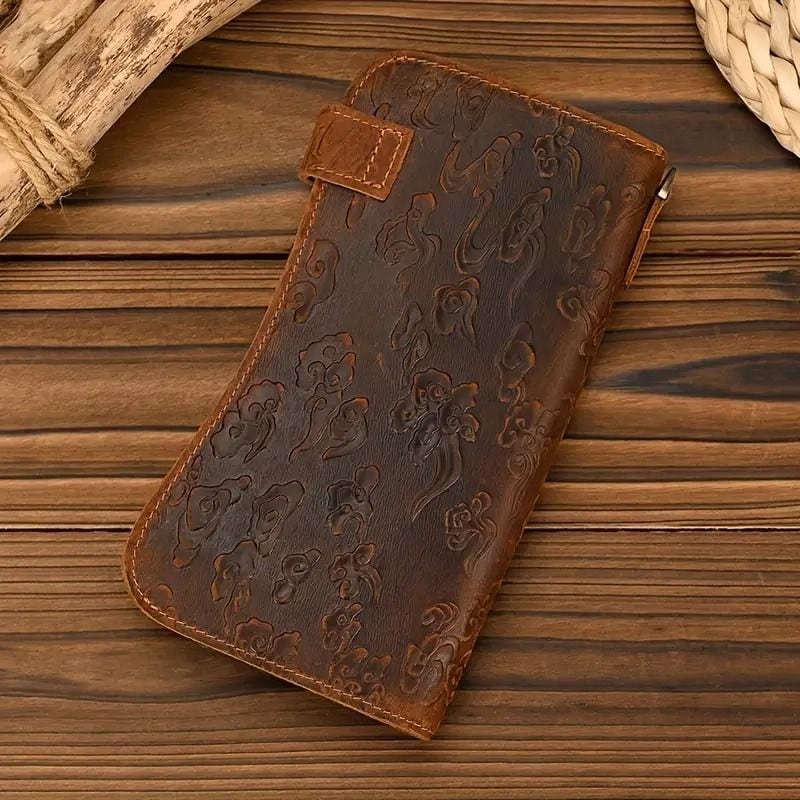 ドラゴン 龍 トラ 虎 財布 長財布 牛革 牛 チェーン カードケース