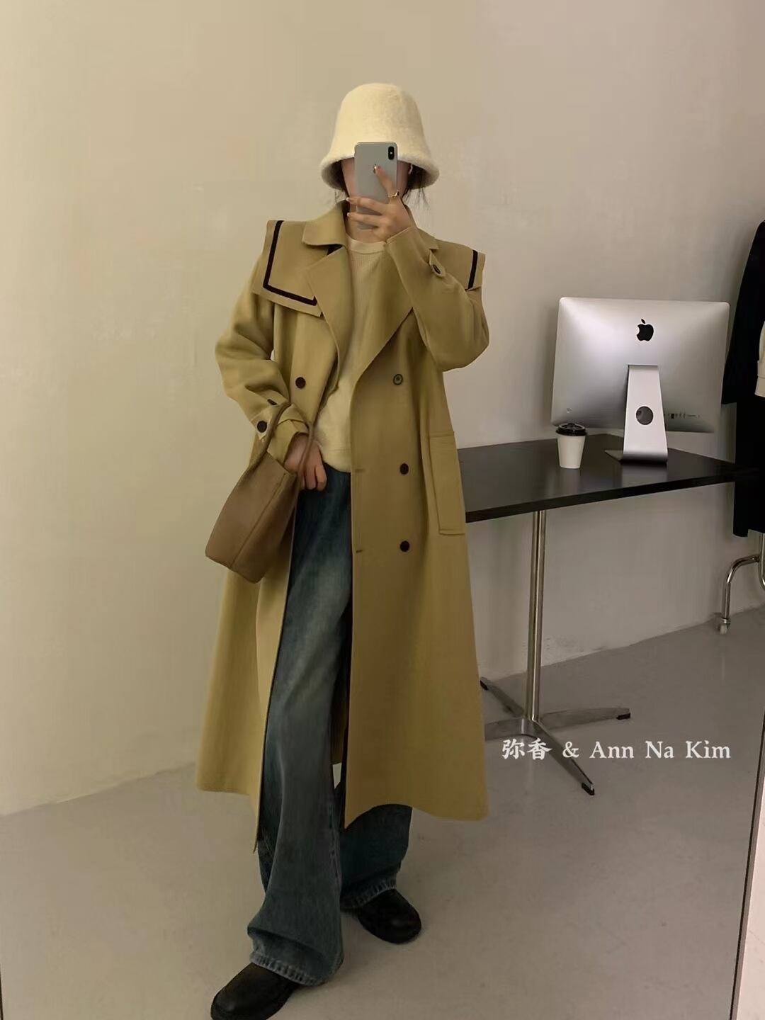 ライン入りコート　AJ33172-635