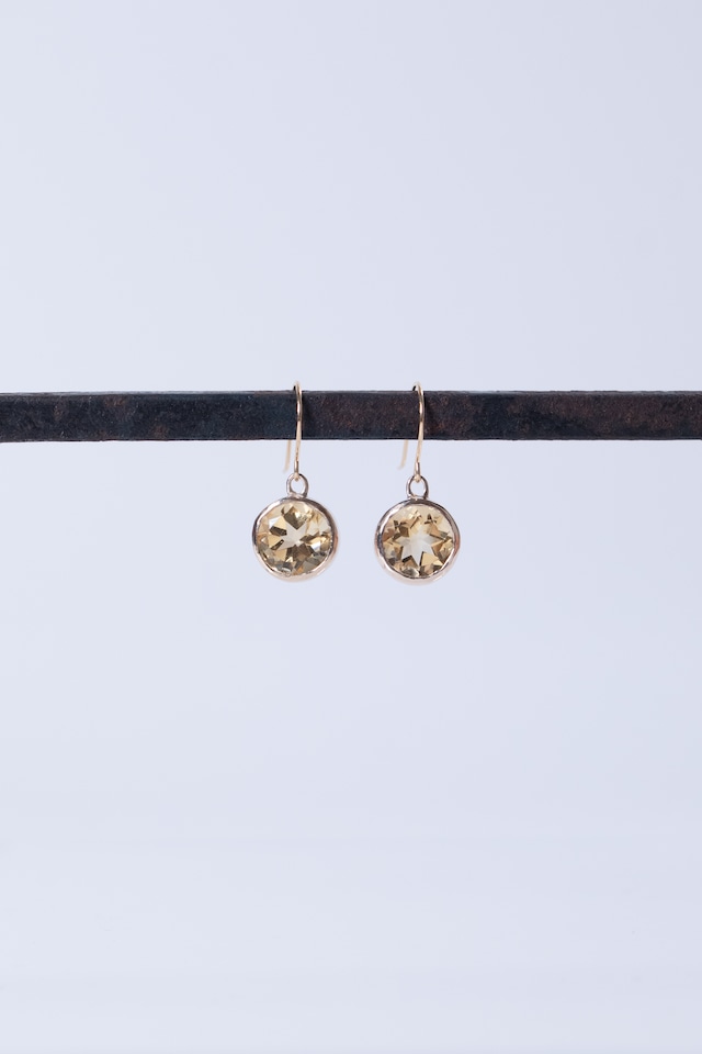 K10 Citrine Sparkling Earrings 10金シトリンスパークリングイヤリング