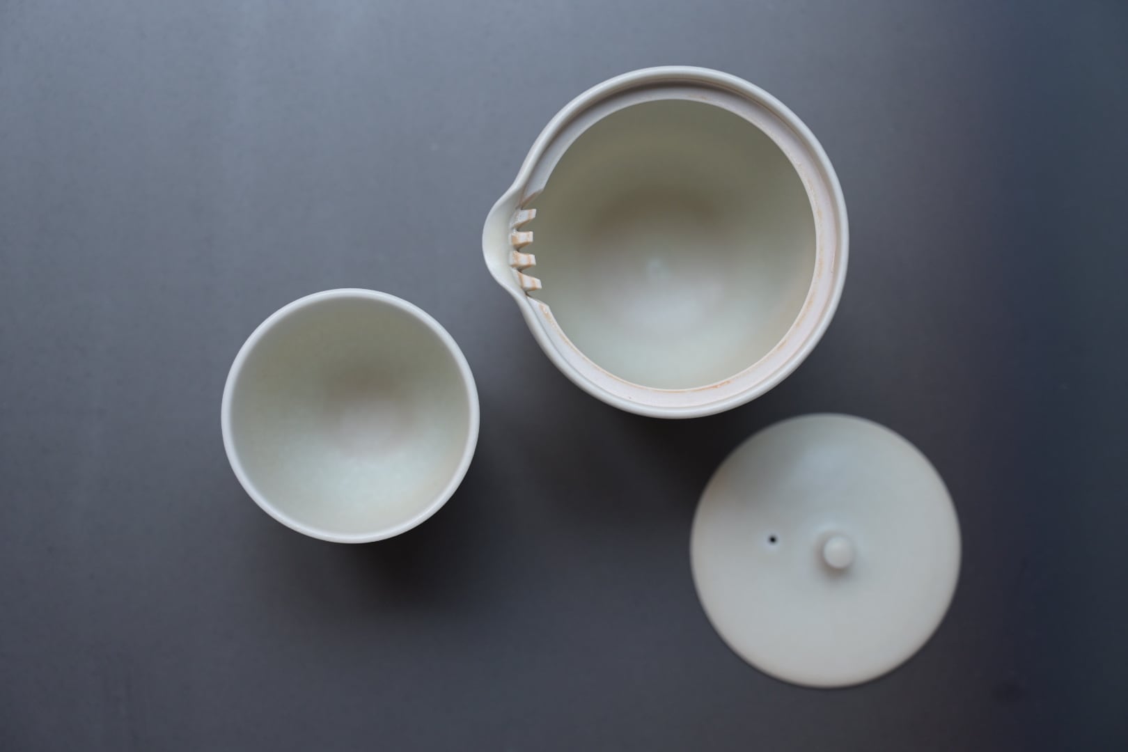 土井善男 緑白釉宝瓶旅セット 大 | 鎌倉倶楽部 茶寮