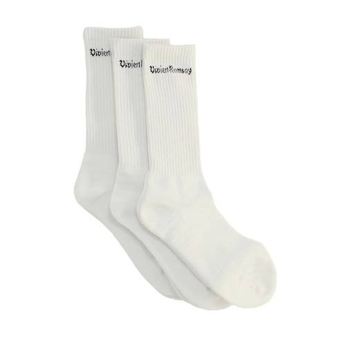 Vivien Ramsay SPORTS SOCK (3 PACK) (WHITE)