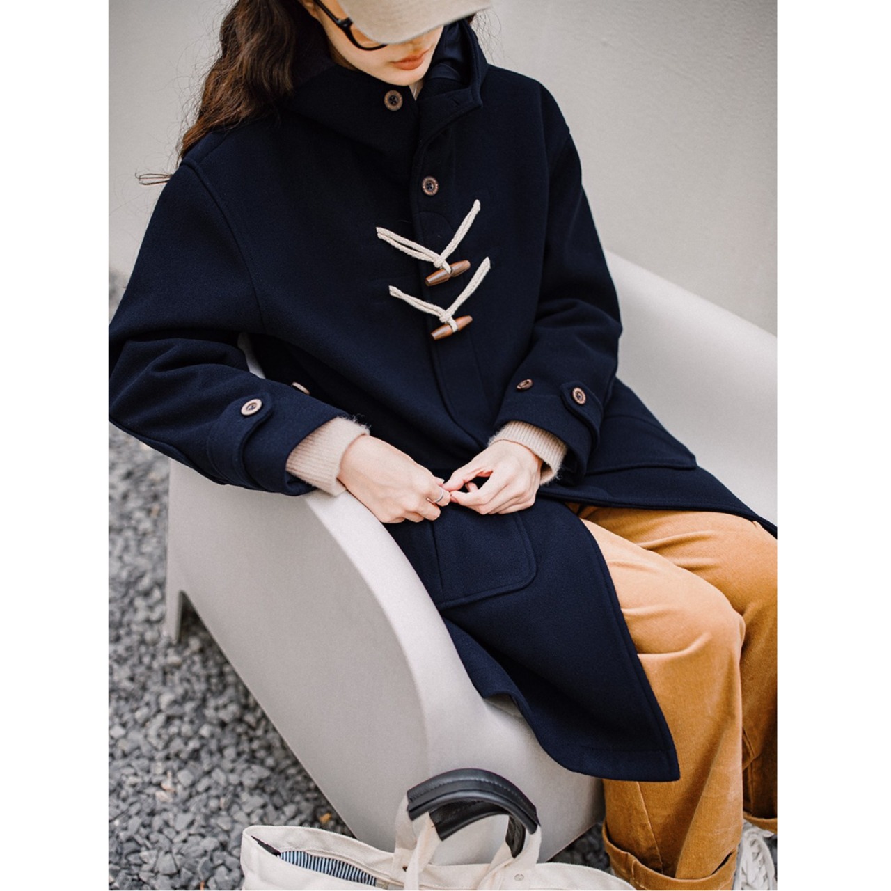 【UNISEX】College Style Duffle Coat / カレッジ スタイル ダッフル コート