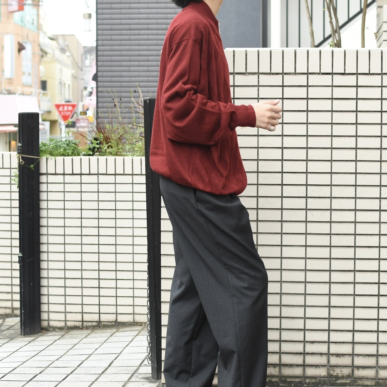 DUNLOP argyle pattern drivers knit