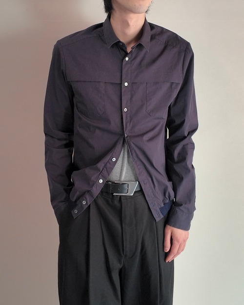 【COSTUME NATIONAL】bomber hem purple shirt