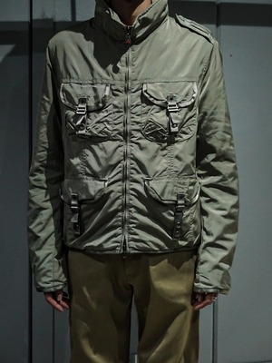 【add (C) vintage】Belt Gimmick Vintage Loose Nylon Jacket